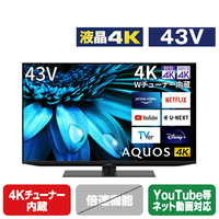 シャープ 43V型4Kチューナー内蔵液晶テレビ AQUOS 4TC43EL1