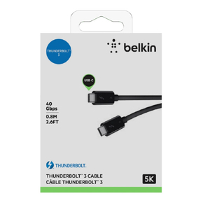 BELKIN Thunderbolt3ケーブル 0.8m ブラック F2CD084BT0.8MBK-イメージ3