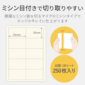 エレコム なっとく名刺(マルチプリント用紙・マイクロミシンカット・厚口) MT-JMN2WNZ-イメージ2