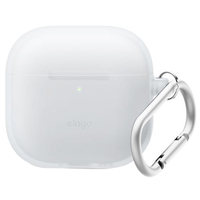 elago AirPods 4用カラビナ付きシリコンケース ナイトグローブルー EL_AP4CSSCN2_NB