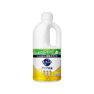 KAO キュキュット クリア除菌 レモンの香り つめかえ用 1250mL FC307NM-イメージ1