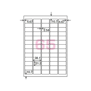 コクヨ レーザー用紙ラベルA4 65面20枚 F817656-LBP-F7651-20N-イメージ2