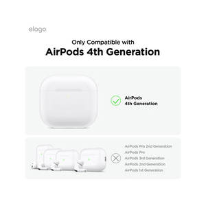 elago AirPods 4用カラビナ付きシリコンPCハイブリッドケース ストーン EL AP4CSSCLG ST-イメージ10