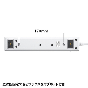 サンワサプライ 節電タップ(2P・10個口・1m) TAP-SP2110SW-1-イメージ10