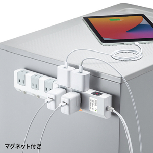 サンワサプライ 節電タップ(2P・10個口・1m) TAP-SP2110SW-1-イメージ2