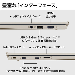 NEC ノートパソコン e angle select LAVIE NEXTREME Carbon ペールゴールド PC-XC750FAG-E3-イメージ7