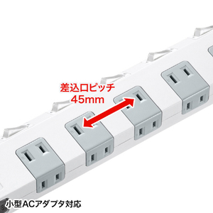 サンワサプライ 節電タップ(2P・10個口・5m) TAP-SP2110SW-5-イメージ6