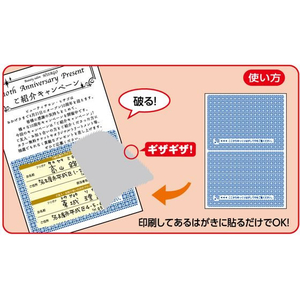 ヒサゴ 目隠しラベル はがき2面破って開封 20枚 FCT0418-OP2409-イメージ3