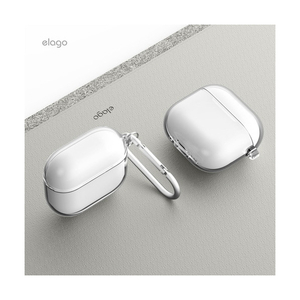 elago AirPods 4用カラビナ付きTPUケース クリア EL AP4CSTPHR TR-イメージ9