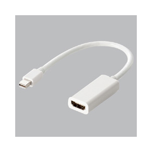 エレコム ミニDisplayPort - HDMI変換アダプタ ホワイト AD-MDPHDMIWH-イメージ1