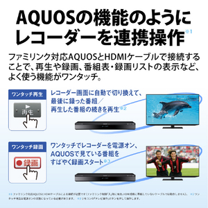 シャープ 2TB HDD/4Kチューナー内蔵ブルーレイレコーダー AQUOS ブルーレイ 4B-C20GT3-イメージ7