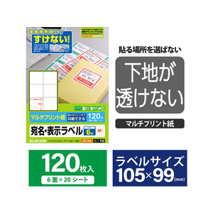 エレコム 宛名表示ラベル 6面 20シート FC09042-EDT-TM6-イメージ2