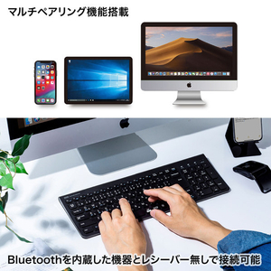 サンワサプライ Bluetoothスリムキーボード(テンキー付き) ブラック SKB-BT31BK-イメージ4