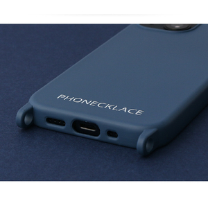 PHONECKLACE iPhone 15用ロープネックストラップ付きシリコンケース ティールブルー PN25669I15-イメージ8