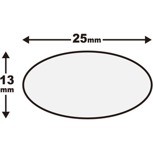 タカ印 オリジナルワークス 透明シール 楕円 小 120片 FC941NW-22-2991-イメージ7