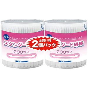 コットン・ラボ コットンラボ/スタンダード綿棒 200本×2個パック FC441NT-イメージ1