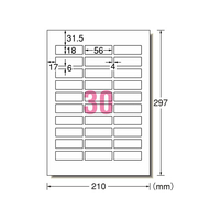 エーワン IJラベル[光沢紙]A4 30面 ネーム 表示用 10枚 F818200-29251