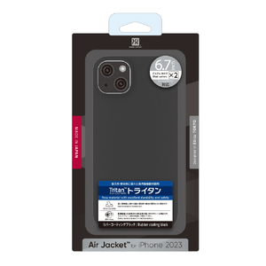 パワーサポート iPhone 15 Plus用Air jacket Rubber Black PJYM-72-イメージ4