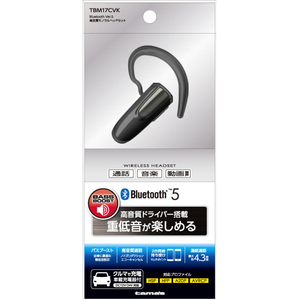 多摩電子工業 Bluetooth Ver．5 高音質モノラルヘッドセット ブラック TBM17CVK-イメージ1