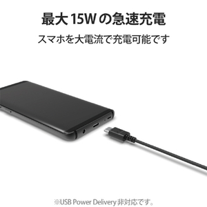 エレコム 極細USB Type-Cケーブル(1．0m) ブラック MPA-ACX10BK-イメージ3