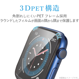 エレコム Apple Watch SE/Series 6/5/4[40mm]用ガラスフィルムフレーム付/光沢 ブラック AW-20SFLGFRBK-イメージ5