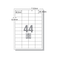 エーワン IJ用ラベルA4 44面 四辺余白 100枚 F818490-28944