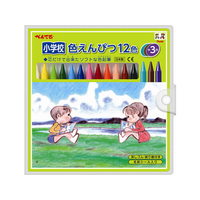 ぺんてる 小学校色えんぴつ 12色+3色 F717836-GCG1-12P3