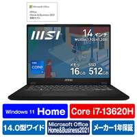 MSI ノートパソコン Modern 14 H D13M クラシックブラック MODERN-14-D13MG-4129JP