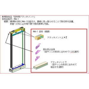 コロナ 冷房窓用専用窓枠アタッチメント WMA-1-イメージ2