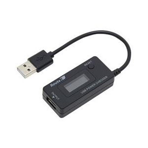 ルートアール QC2．0対応 USB 簡易電圧・電流チェッカー 積算機能・VA同時表示対応 ブラック RT-USBVAC4QC-イメージ1