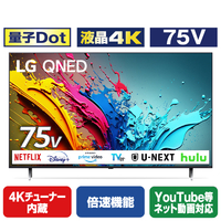 LGエレクトロニクス 75V型4Kチューナー内蔵4K対応液晶テレビ 75QNED85TJA