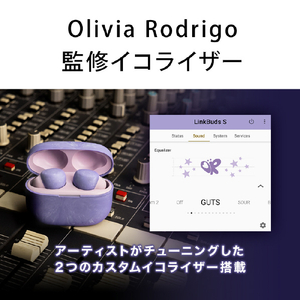 SONY ワイヤレスノイズキャンセリングステレオヘッドセット 【Olivia Rodrigoコラボ】 バイオレット WF-LS900N V-イメージ3