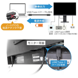 グリーンハウス 23．8型ワイドLAN対応LED液晶ディスプレイ ブラック GH-LCW24RH-BK-イメージ8