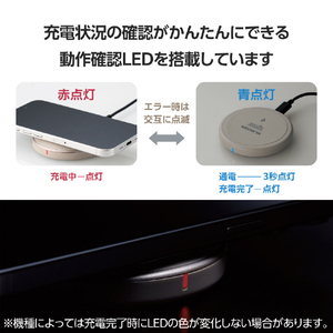 エレコム Qi規格(EPP)対応ワイヤレス充電器(12/10/7．5/5W・卓上) ゴールド W-QA26GD-イメージ6