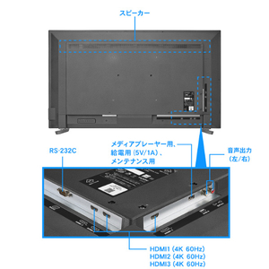 I・Oデータ 55型4K液晶ディスプレイ(抗菌モデル) LCD-U551D-AG-イメージ3