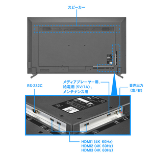 I・Oデータ 65型4K液晶ディスプレイ (抗菌モデル) LCD-U651D-AG-イメージ3