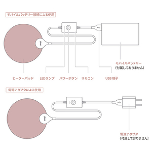 INKO USB ヒーティングパッド スエード ローズウッド IK07693-イメージ14