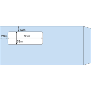 ヒサゴ 窓付き封筒(給与明細書用) 1000枚 F825654-MF34T-イメージ1