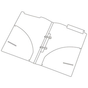 リヒトラブ カルテフォルダー アーチ式 A4 2穴 50枚 FC64992-HK735-イメージ3