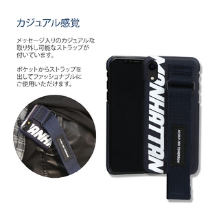 Design Skin iPhone XR用ケース GRAFT STRAP バーガンディー/ロンドン DSK14696I61-イメージ5