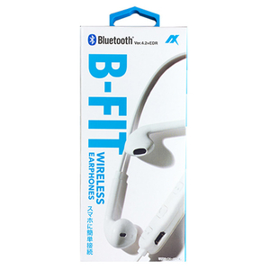 AXES Bluetoothワイヤレスイヤフォン B-FIT ホワイト AHBT59WH-イメージ1