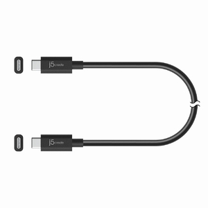 j5 create USB4 Gen3 USB-C to C フル機能ケーブル(0．8m) ブラック JUC28L08-イメージ2