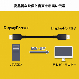 ホ－リック Displayportケーブル 2m DP20-698BB-イメージ3