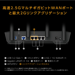 ASUS 無線LANルーター ASUS RT Series ブラック TUF-AX4200/J-イメージ4