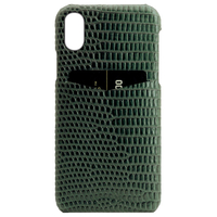 SLG Design iPhone XR用ケース Lizard Leather Back Case グリーン SD13700I61