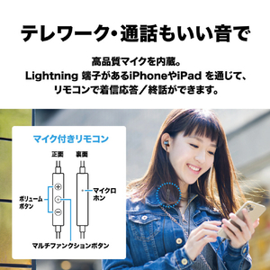 オーディオテクニカ Lightning用イヤフォン ブルー ATH-CKD3LI BL-イメージ7