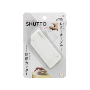 サンスター 開梱カッター&レターオープナー SHUTTO ホワイト FC914RH-S3720780-イメージ1