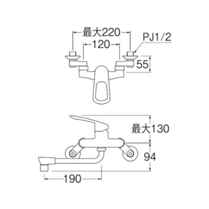 ＳＡＮＥＩ シングル混合栓 FC625JR-1147070-イメージ6