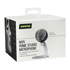 SHURE MV5 デジタル・コンデンサー・マイクロフォン MOTIVシリーズ グレー MV5DIG-A-イメージ7