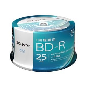 SONY 録画用25GB 1層 1-4倍速対応 BD-R追記型 ブルーレイディスク 50枚入り 50BNR1VJPP4-イメージ1